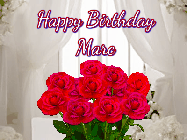 Happy Birthday Marc GIF: Beautiful Happy Birtday GIF with a roses and pink hearts coming and going with text reading Happy Birthday Customize because you can customize it