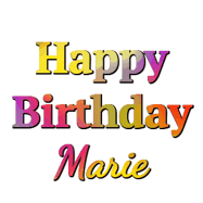 Happy Birthday Marie GIF