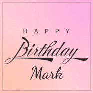 Happy Birthday Mark GIF: A beautiful birthday cake gif with animated sparkles and glitter Happy Birthday Name you can customize