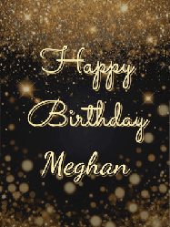 Happy Birthday Meghan GIF: A beautiful happy birthday gif on a dark glitter background with bubbles and animation. It reads Happy Birtday. Customize it!