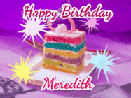 Happy Birthday Meredith GIF