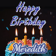 Happy Birthday Meredith GIF