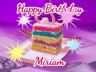 Happy Birthday Miriam GIF