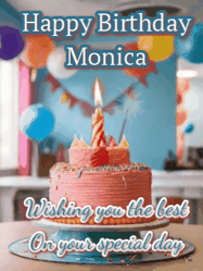 Happy Birthday Monica GIF