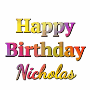 Happy Birthday Nicholas GIF