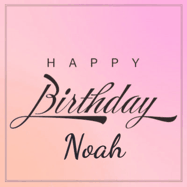 Happy Birthday Noah GIF: A beautiful birthday cake gif with animated sparkles and glitter Happy Birthday Name you can customize