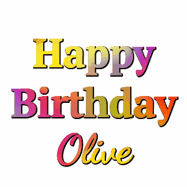 Happy Birthday Olive GIF