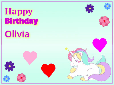 Happy Birthday Olivia GIF 4