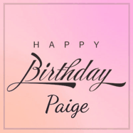 Happy Birthday Paige GIF: A beautiful birthday cake gif with animated sparkles and glitter Happy Birthday Name you can customize