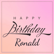 Happy Birthday Ronald GIF: A beautiful birthday cake gif with animated sparkles and glitter Happy Birthday Name you can customize