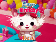 Happy Birthday Rose GIF