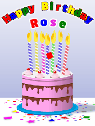 Happy Birthday Rose GIF