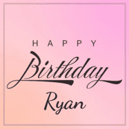 Happy Birthday Ryan GIF: A beautiful birthday cake gif with animated sparkles and glitter Happy Birthday Name you can customize