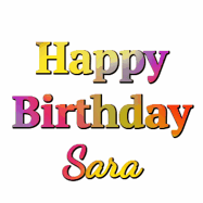 Happy Birthday Sara GIF