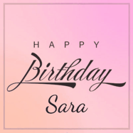 Happy Birthday Sara GIF: A beautiful birthday cake gif with animated sparkles and glitter Happy Birthday Name you can customize