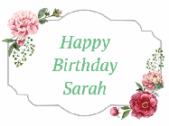 Happy Birthday Sarah GIF