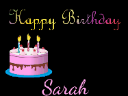 Happy Birthday Sarah GIF