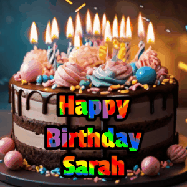 Happy Birthday Sarah GIF