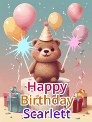 Happy Birthday Scarlett GIF