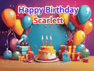 Happy Birthday Scarlett GIF