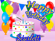 Happy Birthday Scarlett GIF