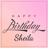 Happy Birthday Sheila GIF: A beautiful birthday cake gif with animated sparkles and glitter Happy Birthday Name you can customize