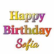 Happy Birthday Sofia GIF