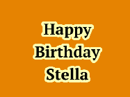 Happy Birthday Stella GIF: Cartoon beer mug birthday gif. Customizable text and beer mug hits the table and foam spills out.