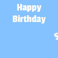 Happy Birthday Stephanie GIF: A silly animated Happy Birthday GIF with a smiling emoji rolling into scene and leaving behind a birthday cake.