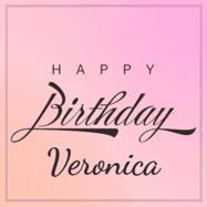 Happy Birthday Veronica GIF: A beautiful birthday cake gif with animated sparkles and glitter Happy Birthday Name you can customize
