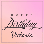 Happy Birthday Victoria GIF: A beautiful birthday cake gif with animated sparkles and glitter Happy Birthday Name you can customize