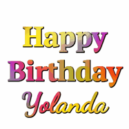 Happy Birthday Yolanda GIF