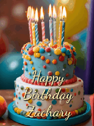 Happy Birthday Zachary GIF