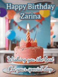Happy Birthday Zarina GIF