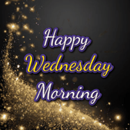 Happy Wednesday GIF, number 10: A beautiful Animated Happy Birthday GIF full of glitter and fireworks. It reads Happy Birthday Name and can be customized.