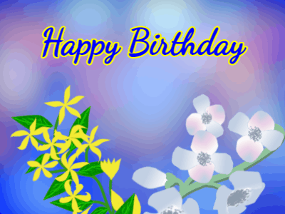 happy birthday flower GIF 5