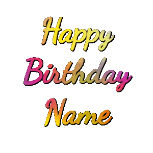 Happy Birthday GIF, birthday-10 @ Editable GIFs, Happy Birthday in Rainbow Letters