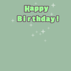 Happy Birthday GIF, birthday-1002 @ Editable GIFs, Pink cake GIF summer green, salt box & mint green text