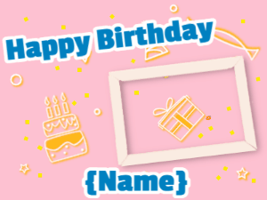 Happy Birthday GIF:Happy Birthday Pink Wall with Hearts