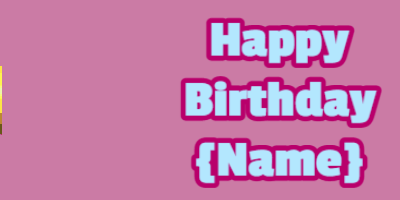Happy Birthday GIF, birthday-11076 @ Editable GIFs, candy birthday cake on pink with baby blue & rouge text