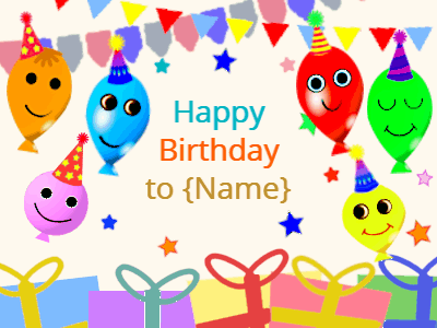 Happy Birthday GIF, birthday-112 @ Editable GIFs, Birthday balloons are happy