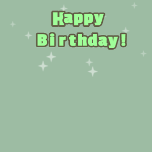 Happy Birthday GIF:Cream cake GIF summer green, finch & mint green text