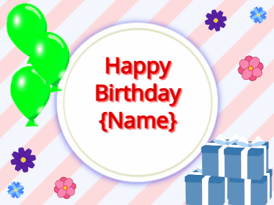 Happy Birthday, birthday-11266 @ Editable GIFs, green Balloons, blue gift boxes, red text