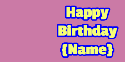 Happy Birthday GIF, birthday-11276 @ Editable GIFs, cream birthday cake on pink with yellow & blue text