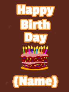 Animated beer birthday gif with a mug of beer falling and rushing a birthday cake. Customize the name.