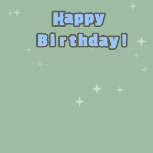 Happy Birthday GIF, birthday-11402 @ Editable GIFs, Cream cake GIF summer green, finch & perano text