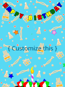 Happy Birthday GIF:Happy birthday cake and celebration