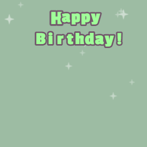 Happy Birthday GIF, birthday-11802 @ Editable GIFs, Cream cake GIF summer green, salt box & mint green text