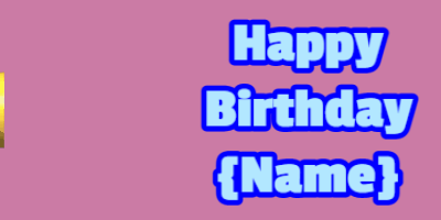 Happy Birthday GIF, birthday-11876 @ Editable GIFs, cream birthday cake on pink with baby blue & blue text