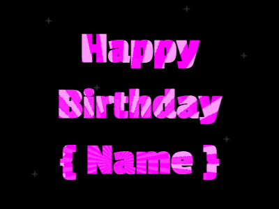 Happy Birthday GIF, birthday-119 @ Editable GIFs, Star Fireworks behind animated birthday wishes